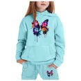 thumbnail image 1 of Girls Outfit Sets Toddler Boy Girl Long Sleeve Cute Print Warm Hoodie Sweatpant Kids Outfits Sweat Suit,2-13Y, 1 of 4