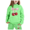 thumbnail image 1 of Girls Outfit Sets Toddler Boy Girl Long Sleeve Cute Print Warm Hoodie Sweatpant Kids Outfits Sweat Suit,2-13Y, 1 of 4