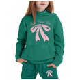 thumbnail image 1 of Girls Outfit Sets Toddler Boy Girl Long Sleeve Cute Print Warm Hoodie Sweatpant Kids Outfits Sweat Suit,2-13Y, 1 of 4