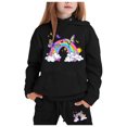 thumbnail image 1 of Girls Outfit Sets Toddler Boy Girl Long Sleeve Cute Print Warm Hoodie Sweatpant Kids Outfits Sweat Suit,2-13Y, 1 of 4