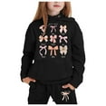 thumbnail image 1 of Girls Outfit Sets Toddler Boy Girl Long Sleeve Cute Print Warm Hoodie Sweatpant Kids Outfits Sweat Suit,2-13Y, 1 of 4