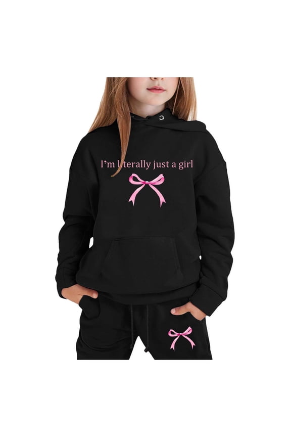 Girls Outfit Sets Toddler Boy Girl Long Sleeve St.Pt'S Day Clover Print Warm Hoodie Sweatpant Kids Outfits Sweat Suit,2-13Y