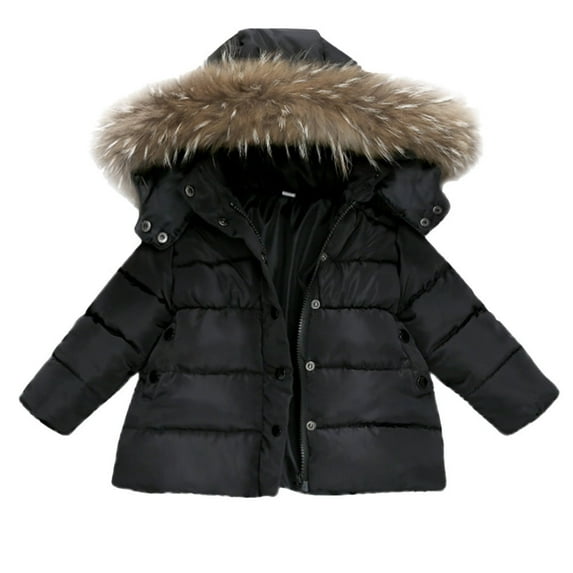 Toddler Boy Outfits 3-4 Years Warm Autumn Winter Down Daily Loose Comfortable Trendy Delicate Black Clothing Sets