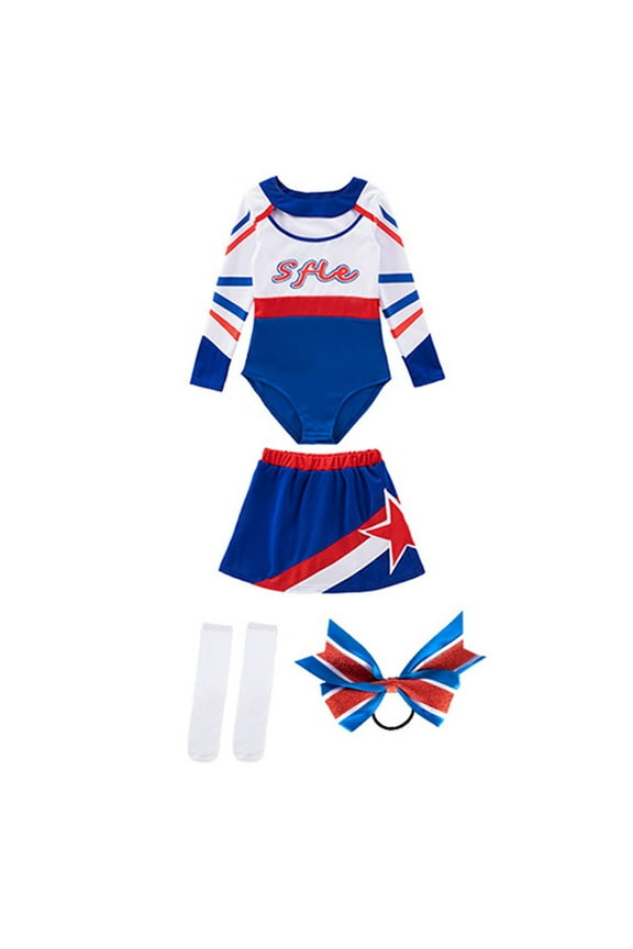 Girls Outfits Cheerleading Team Cos Student Role Playing Stage Performance Competition Carnival Party Girls' Clothing Sets