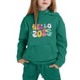 Girls Outfits Children 2025 New Year Printing Casual Comfortable Long