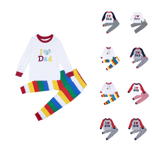 Girls Outfits Girls Sets Boys Girls Letter Print Long Sleeve Top And Pants 2 Piece Pajama Set Sleepwear Children Clothes Sets