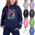 thumbnail image 1 of Girls Outfits Halloween Multi Tone Spooky Ghost Pant Set Pumpkin Farm Sightseeing Neighborhood Parade Toddler Pant Sweatsuit, 1 of 7