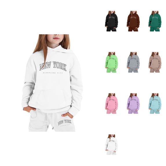 Girls Outfits Hoodies Letter Print Sweatshirt, Stylish Comfortable Long Sleeve Pullover, Everyday Wear Preppy Graphic Design