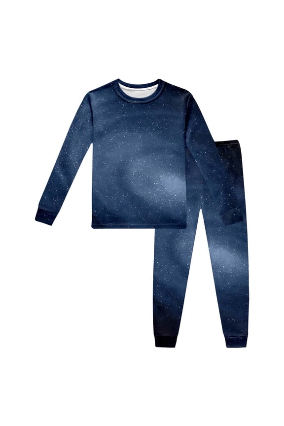 Girls Outfits Long Sleeved Space Star Printed Home Wear Top Pants Suit Casual Set Clothes