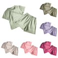 thumbnail image 1 of Girls Outfits Set Casual Summer Outfit Toddler Kids Sportswear Two Piece Short Sleeve Pants Comfy Play Clothes for Ages 2 10 6 Month Girl Clothes 3-4 Years, 1 of 4