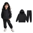 thumbnail image 1 of Girls Outfits & Set Child Toddler Long Sleeve Warm Hoodie Pullover Tops Pants Kids Sweat Suit for Boys and Girls, 1 of 3