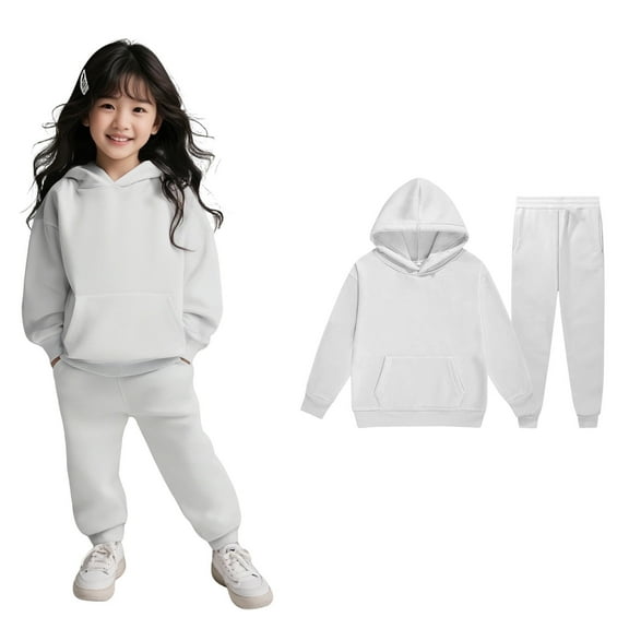 Girls Outfits & Set Child Toddler Long Sleeve Warm Hoodie Pullover Tops Pants Kids Sweat Suit for Boys and Girls