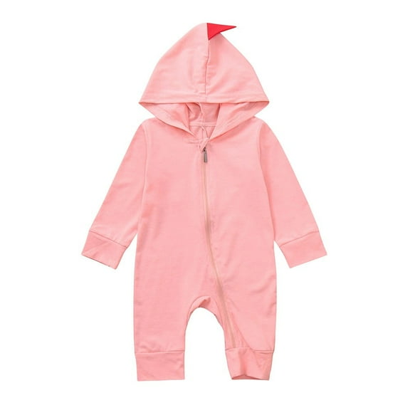 Girls Outfits&Set Hooded Dinosaur Romper Jumpsuit Zipper Baby Clothes for Boys and Girls Adventurous and Outfit Set