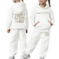 thumbnail image 1 of Girls Outfits Set for Children - Comfortable Long Sleeve Hoodie and Pants Sweat Suit for Kids Casual Wear, 1 of 7