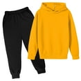 thumbnail image 1 of Girls Outfits Sets Casual Long Sleeve Hoodie Jogger Sweatpants Set Size 13-14T, 1 of 4