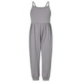 thumbnail image 1 of Girls Jumpsuit Sleeveless Jumpsuits Rompers for Girls Casual V Neck Suspender Overalls with Side Pockets Girls Summer Clothes 5-6 Y, 1 of 4