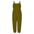 thumbnail image 1 of Girls Overall Sleeveless Summer Rompers for Girls Loose Casual Overalls with Side Pockets Girls Outfit 4-5 Y, 1 of 4