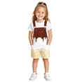 thumbnail image 1 of Girls Overalls Casual Straight Leg Jumpsuits with Pockets Comfortable Basic Sleeveless Rompers Brown Size 12-13 Years, 1 of 4