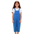 thumbnail image 1 of Girls Overalls Kids Adjustable Button Strap Sleeveless Jumpsuit Casual Loose One Piece Rompers with Pocket, 1 of 6