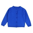 thumbnail image 1 of Girls Oversized Cardigan Sweaters Kids Fashion Open Front Long Sleeve Knit Sweater 5-14 Years Blue 7, 1 of 7