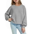 thumbnail image 1 of Girls Oversized Crew Neck Drop Shoulder Pullover Sweatshirt, 1 of 7