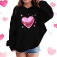 thumbnail image 1 of Girls Oversized Crewneck Sweatshirts Kids Fashion Fleece Drop Shoulder Pullover 3-14 Years Black 3-4 Years, 1 of 5