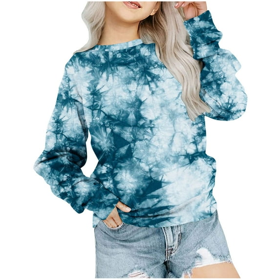 Girls Oversized Sweatshirt Long Sleeve Casual Tops Color Block Pullover Sweater Round Neck Sweatshirts Kids Lightweight Cottons Casual Loose Hoodie Winter Fleece Pullovers