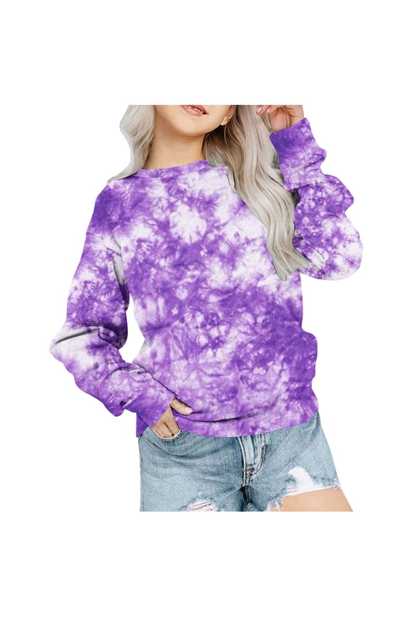 Girls Oversized Sweatshirt Long Sleeve Casual Tops Color Block Lightweight Cottons Casual Loose Hoodie Spring Fleece Pullovers