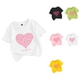 thumbnail image 1 of Girls' Oversized T-Shirts, Casual Loose Tops, Short Sleeve, Letter Print, Summer 3-14 Years, 1 of 4