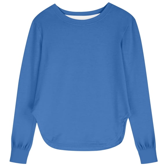 Girls Oversized Tshirts Kids Long Sleeve Crewneck Shirts Fall Tops Tees