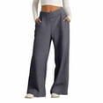 thumbnail image 1 of Girls Oversized Wide Leg Sweatpants Drawstring Kids Baggy Straight Leg Track Pants Casual Plain Pockets 06-Dark Gray XXL, 1 of 5