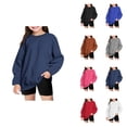 thumbnail image 1 of Girls' Oversized Winter Warm Long Sleeve Hoodie, Casual Crewneck Pullover Sweatshirt for Teens, Fall Fashion Oversized Sweatshirt for Women, 1 of 6