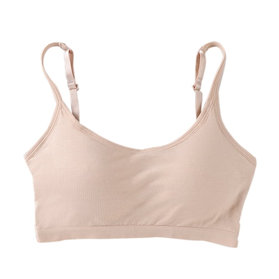 Girls Padded Training Bra 1 Pack– Crop Cami Training Bras for Girls, Seamless Bra Design with Removable Padding