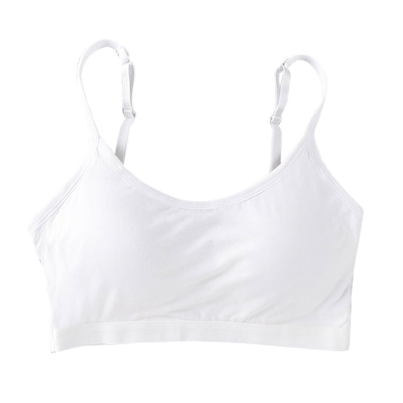 Girls Padded Training Bra 1 Pack– Crop Cami Training Bras for Girls, Seamless Bra Design with Removable Padding