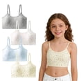 thumbnail image 1 of Girls Padded Training Bra, Lightweight Cotton Crop Cami Bras with Adjustable Straps Wireless Support Perfect for 10-16 Years Daily, 1 of 5