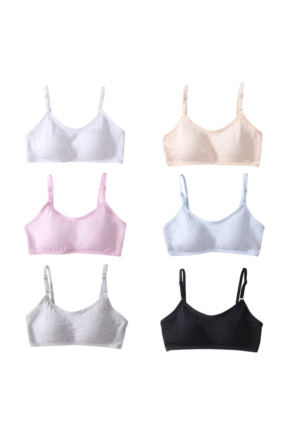 Girls Padded Training Bras Fit for 12-16 Years Teens & Big Girls Wire Free Push Up Sports Teen Sports Bra Adjustable Straps Fixed Pads