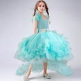 thumbnail image 1 of Girls Pageant Dresses Long Tulle Feathers Dress, 1 of 8