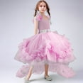 thumbnail image 1 of Girls Pageant Dresses Long Tulle Feathers Dress, 1 of 8