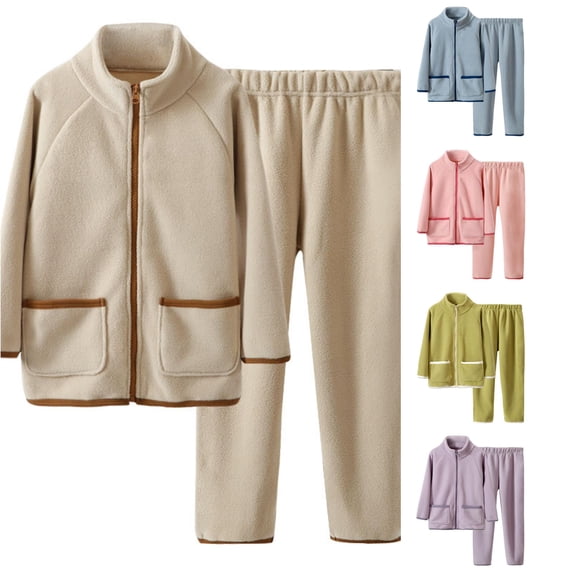 Girls Pajama Set Winter Warm Kids Two Outfit Cozy Loungewear For Toddler And Children Girls Casual Outfit Sets