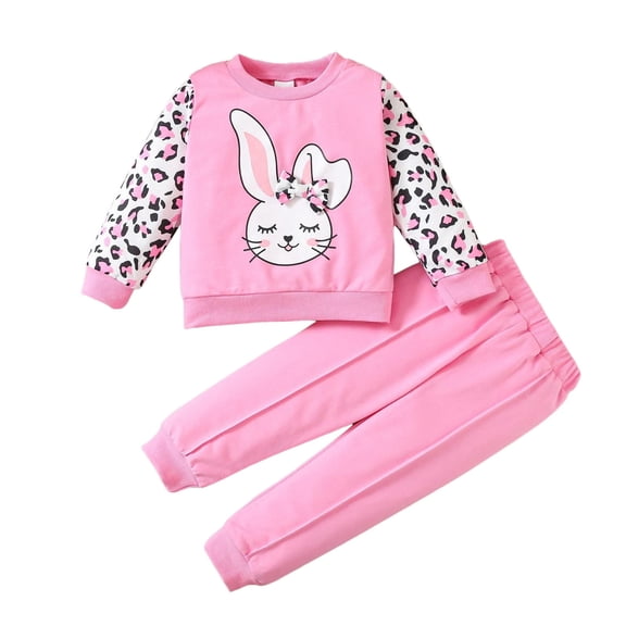 Girls Pajamas 2 Piece Pj's Long Sleeve Cartoon Sleepwear Clothes Set Outfits for Kids