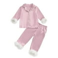 thumbnail image 1 of QWIED Boys Pajamas Children Fashion Solid Set Casual Comfort Sleepwear Long Sleeve Shirt and Trousers Two Pieces Outfits Set Size 2-3, 1 of 4