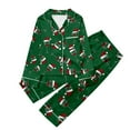 thumbnail image 1 of Girls Pajamas Girls Pajama Set Children's Casual Printed Button Down Lapel Long Sleeve Top And Pants Pajamas Set, 1 of 4
