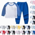 thumbnail image 1 of Girls Pajamas Pjs Set Kids Long Sleeve and Pants Jammies Casual Wear Girls' Sleepwear Lounge Clothes,everyday 6-12 Months 12-24 Months 2t 3t 4t 5t 6t 7t 8t 9t Children C 11-12 Years, 1 of 4