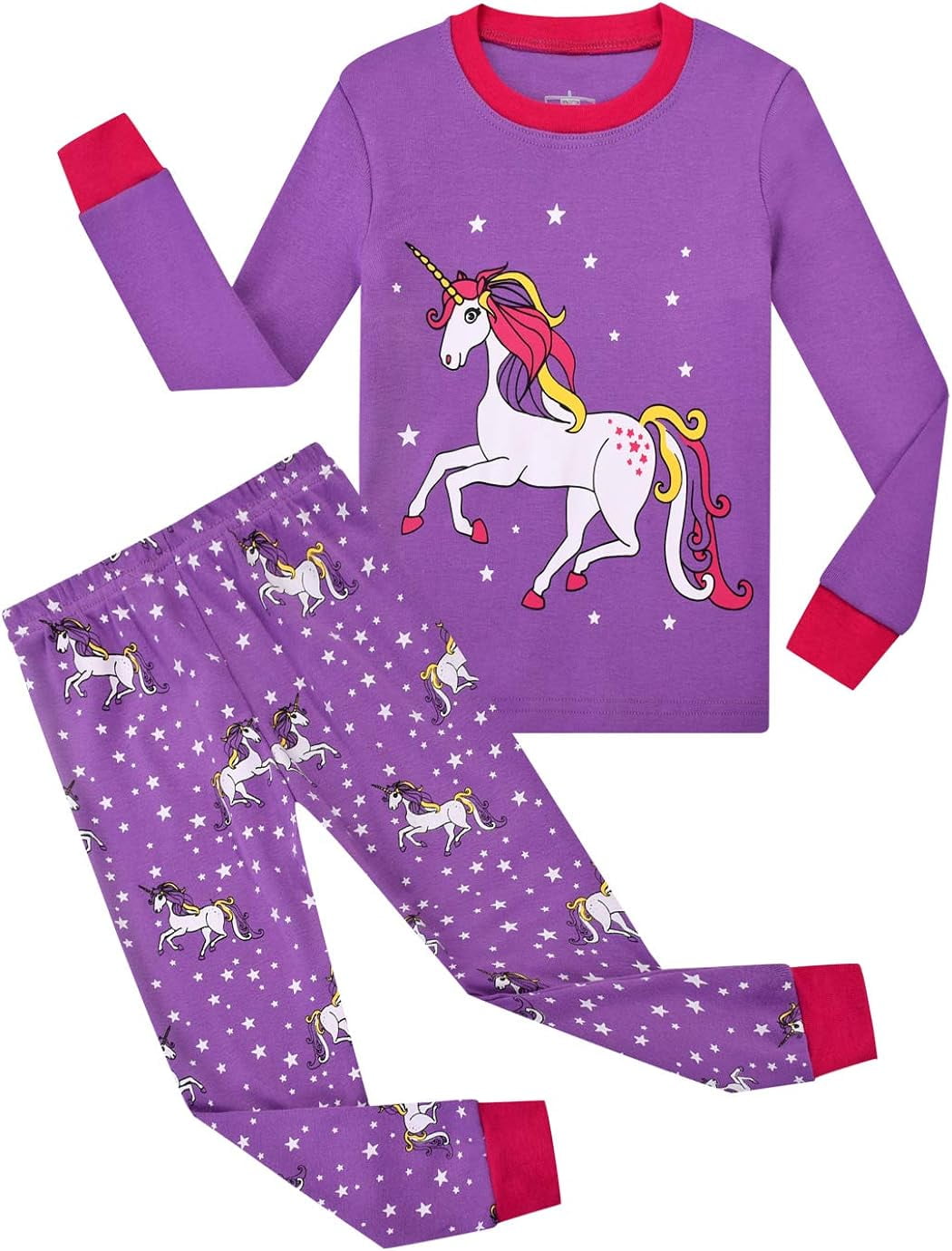 Girls Pajamas Set 100 Cotton Pjs for Toddler Kids Sleepwear Long