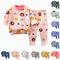thumbnail image 1 of Girls Pajamas Set Kids Long Sleeve PJs Cotton Jammies,casual 6-12 Months 12-24 Months 2t 3t 4t 5t 6t 7t 8t 9t Children J 5-6 Years, 1 of 6