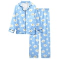 thumbnail image 1 of Girls Pajamas Set Sleepwear Toddler Long Sleeve Jammies Kids Sleepwear 3-12 Years, 1 of 2