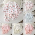 thumbnail image 1 of Girls Pajamas Sets 2 Piece Long Sleeve Sleepwear Summer Cute Pjs Cartoon Print Loungewear For Kids,6-12 Months 12-24 Months 2t 3t 4t 5t 6t 7t 8t 9t Children Beige 3-4 Years, 1 of 5