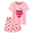 thumbnail image 1 of Girls Pajamas Short Sleeve Toddler Girls Summer Short Sets Sleepwear Clothes Sets Girls Pajamas Size 3-10, 1 of 7