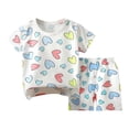 thumbnail image 1 of Girls Pajamas Short Sleeve Toddler Girls Summer Short Sets Sleepwear Clothes Sets Girls Pajamas, 1 of 3