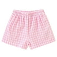 thumbnail image 1 of Girls Pajamas Size 7-8 Shorts Girls Pajama Plaid Shorts Sleep with Pockets Drawstring SweatShorts Elastic Waist Kids Wide Leg Summer, 1 of 8